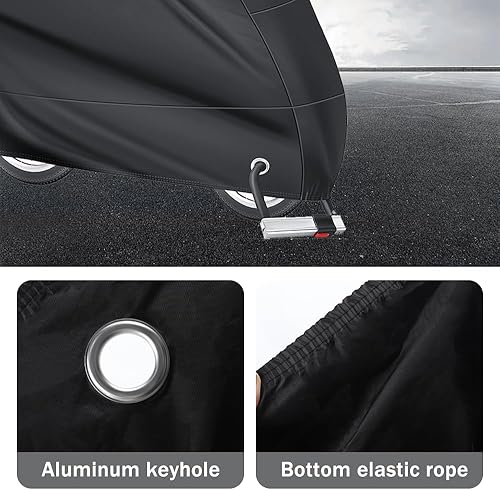 Miniatura 3 de Funda universal para motocicleta con agujeros de bloqueo y bolsa de almacenamiento, protección completa, fundas impermeables para almacenamiento al
