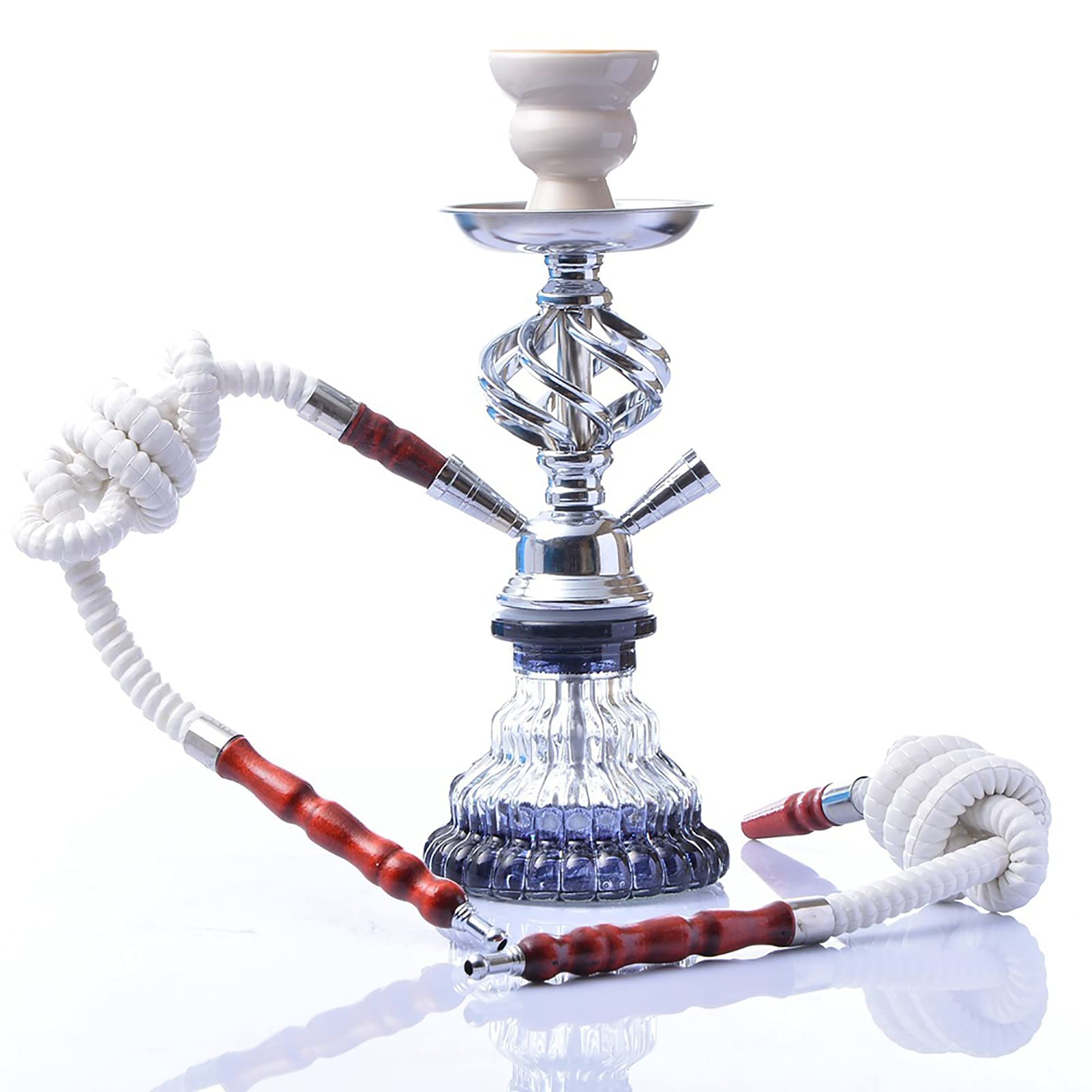 Juego De Narguiles De Doble Tubería Árabe, 2 Manguera Premium Shisha Hookah Kit, Con Pinzas De Carbón De Cuero De La Popaah, Le Permiten Tener Una Mejor Experiencia