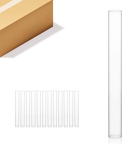 Miniatura 95 de WGVI Funda para portavelas Hurricane, ancho de 6 pulgadas, altura de 10 pulgadas, portavelas cilíndrico de vidrio transparente, tubo de chimenea