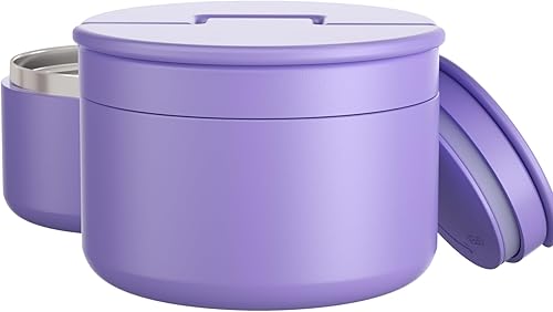 Vista 13 de Termo de sopa de 12 onzas para comida caliente para niños, tarro de comida aislado al vacío, termo de sopa sin torsiones para comida caliente