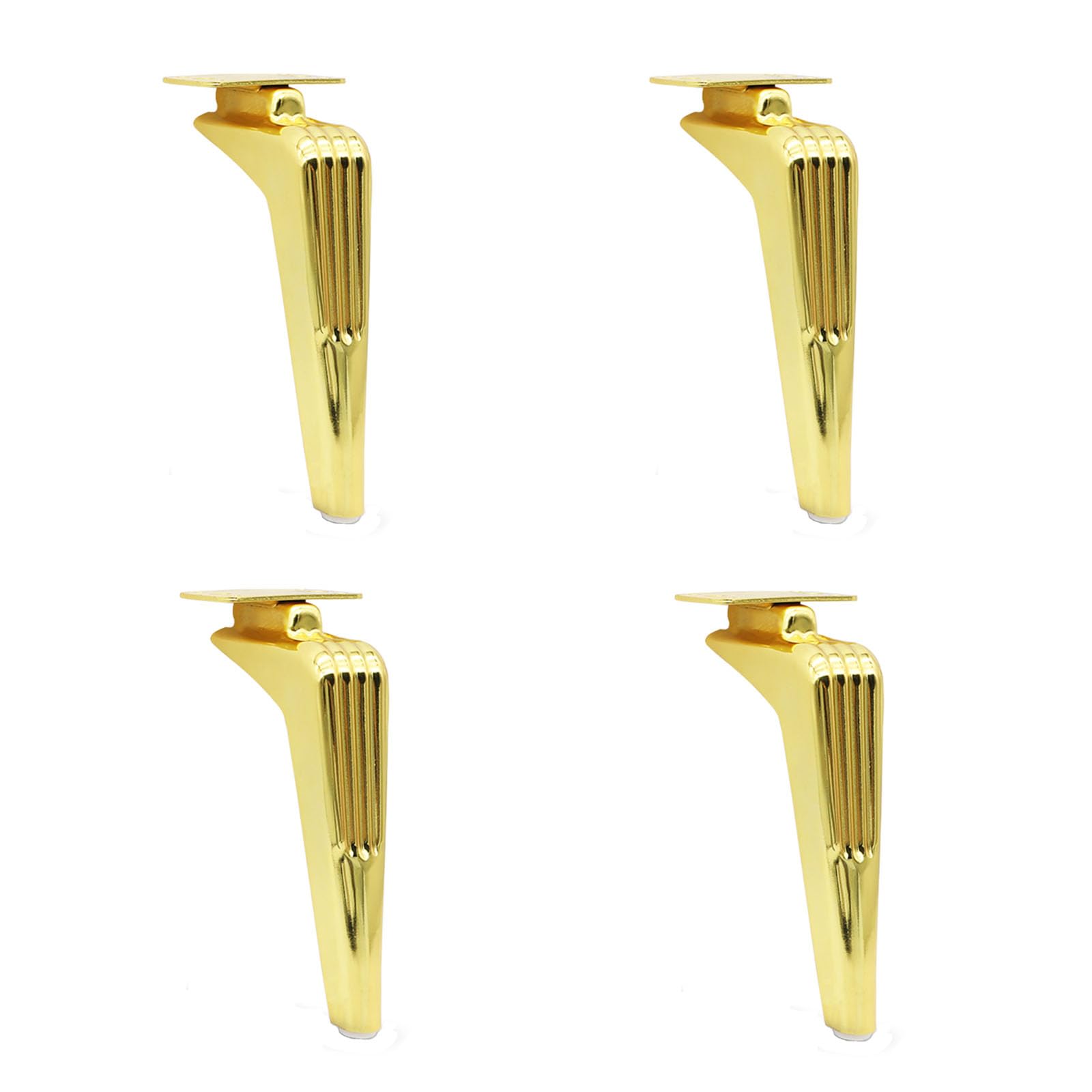 Pieds de meuble de remplacement métalliques 15cm dorés pour quincaillerie de table