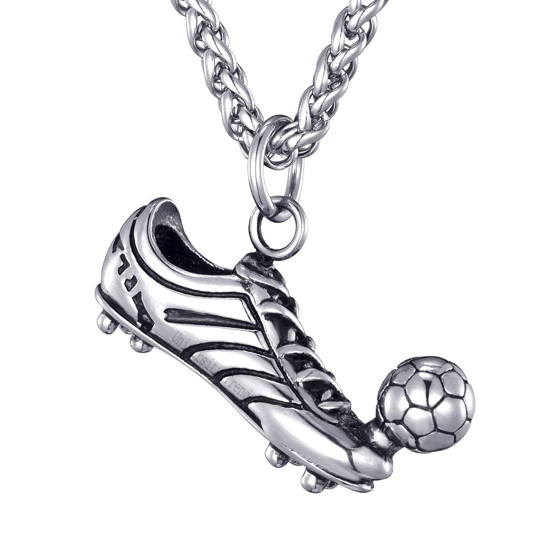 See full amazon price history chart for University Trendz mens Stainless Steel Soccer Football Pendant Necklace with Link Chain (Silver) University Trendz mens Stainless Steel Soccer Football Pendant Necklace with Link Chain (Silver) (B09HQYDW6L) Amazon Price History, Amazon Price Tracker