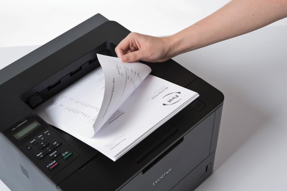 Brother HL-L5000D - Impresora láser Profesional Monocromo (Bandeja 250 Hojas, 40 ppm, USB 2.0, Memoria de 128 MB, Doble Cara automática) Color Gris carbón
