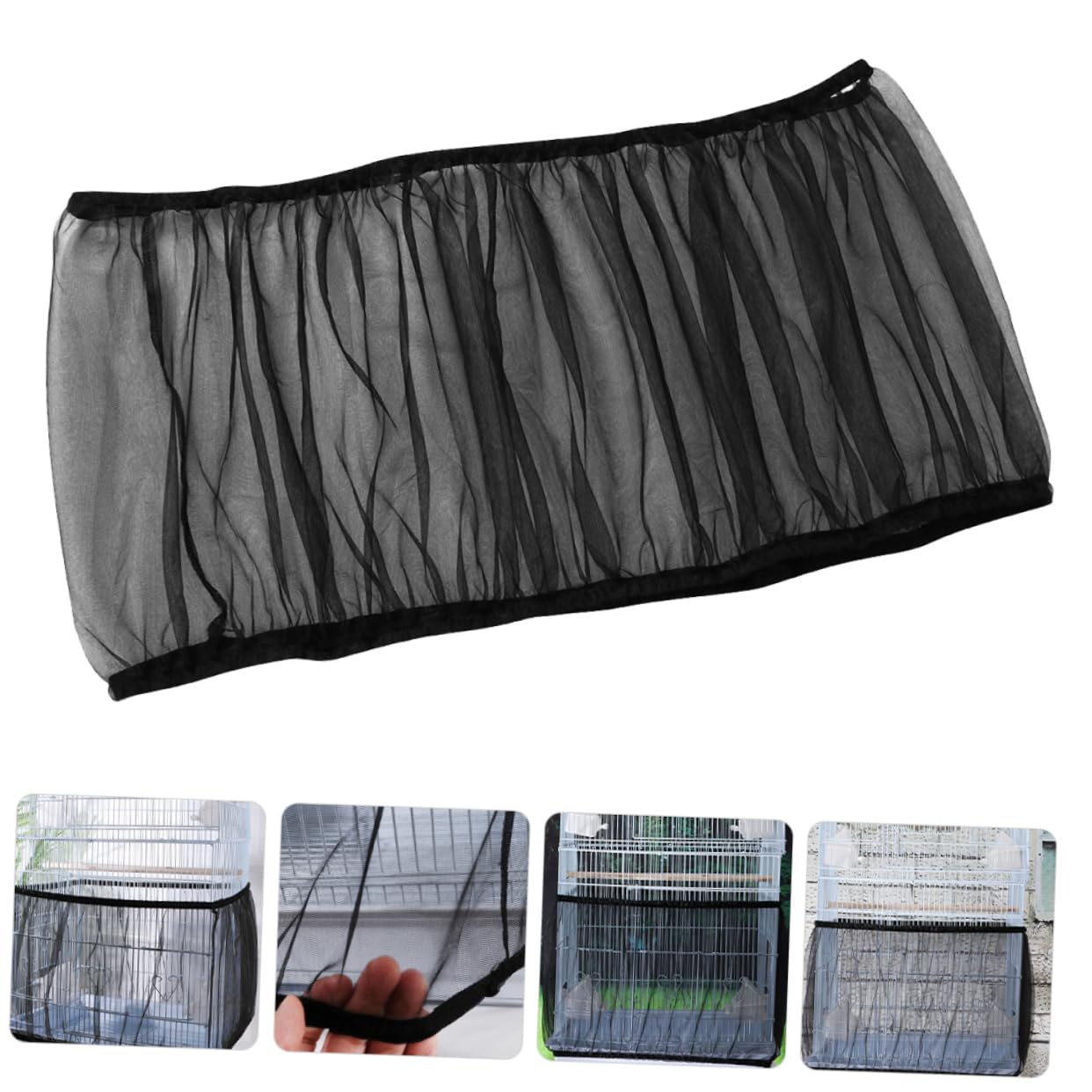BESPORTBLE Bird Cage Covers for Night Bird Cage Gauze Birdcage Netting Easy Install Accessory