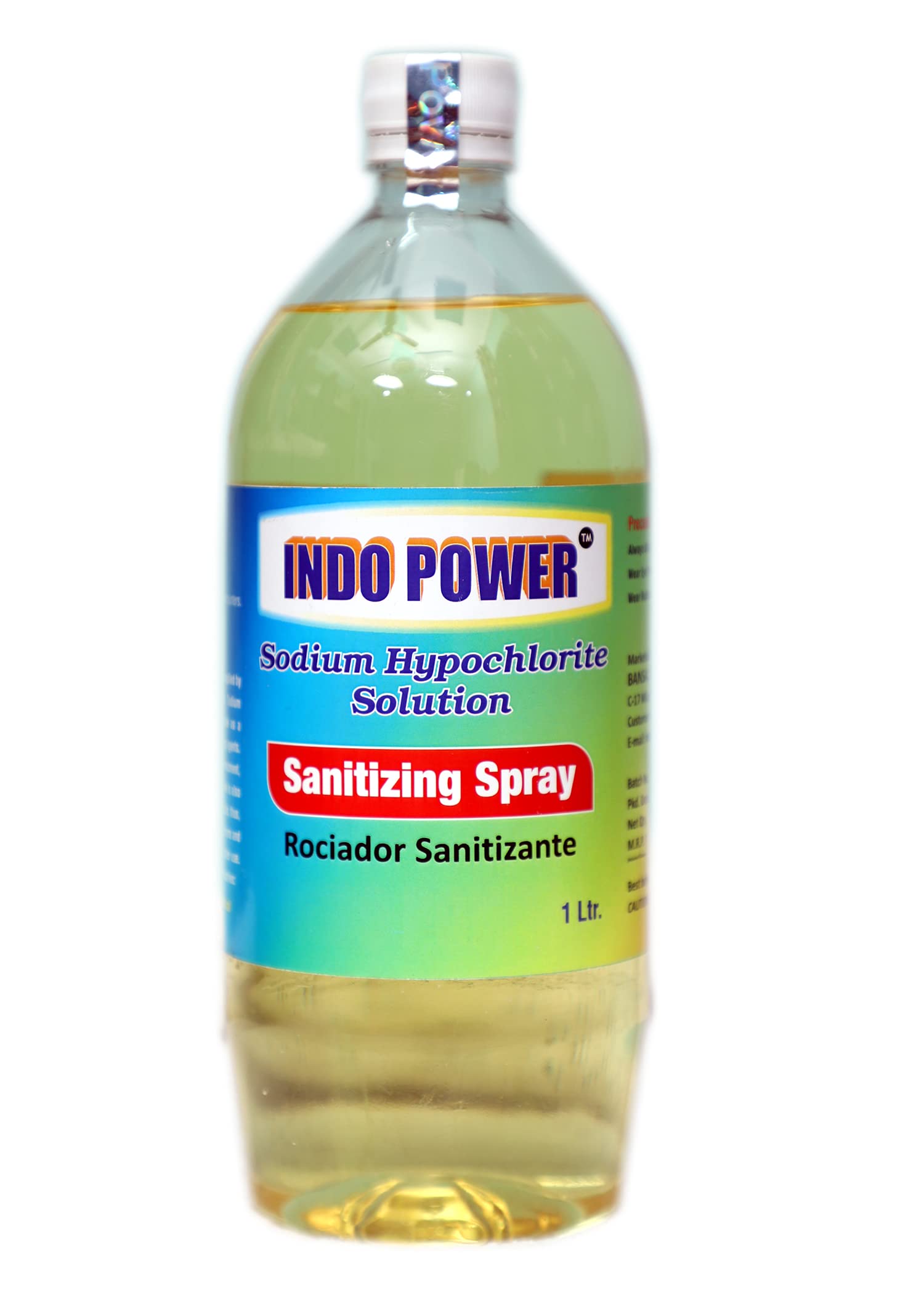 INDOPOWER- Sodium Hypochlorite 5% Solution 1ltr. NEW PACK +Rubber keyring (Send Any Available Color one pic). Master-34 (B089DBRKK1) Amazon Price History, Amazon Price Tracker
