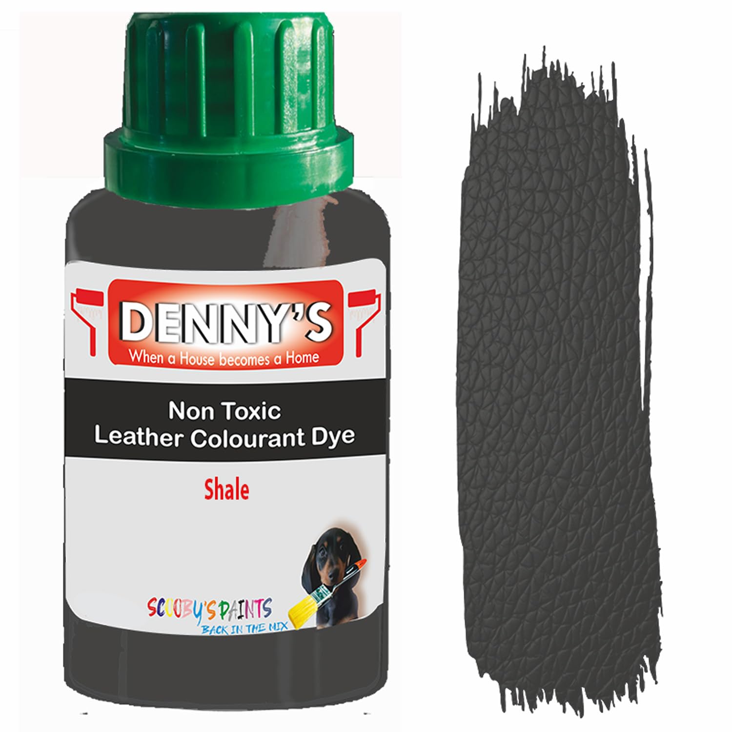 All in One Leather Colourant Self Seal Leather Dye Repair Paint for Furniture, Sofas, Car Seats (Shale, 1 Litre Bottle)