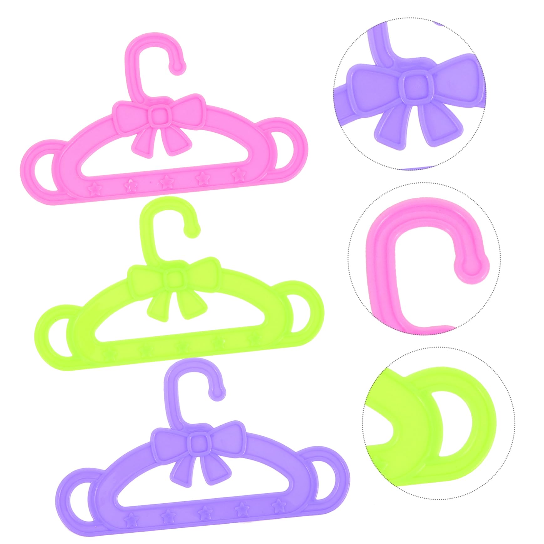 Perchas para Ropa de Muñecas de 18 Pulgadas, 15 Piezas de Plástico | Accesorios para Muñecas de Niñas, para Prendas de Muñeca, Uso en Habitación Infantil y Navidad