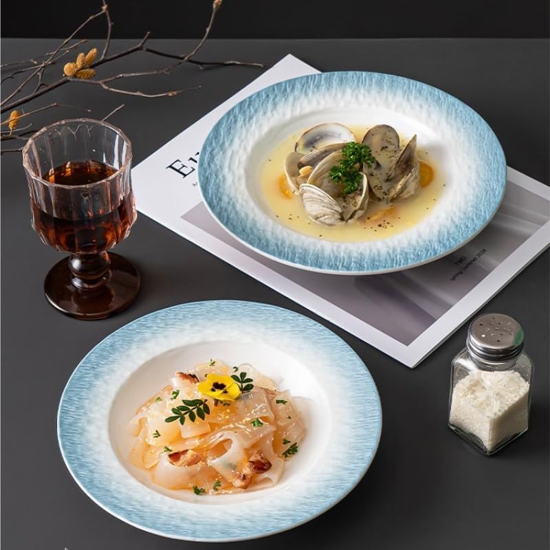 ディナープレート セラミックプレート皿ホームディッシュホテルスペシャルディーププレート業務用食器北欧スーププレートパスタプレート サ