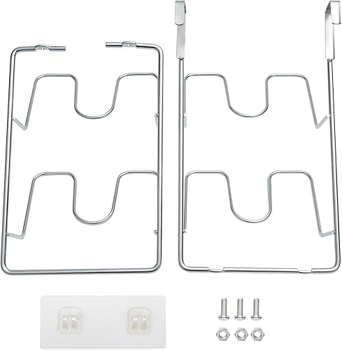 Miniatura 4 de Organizador de tapas de olla de 4 niveles, sin perforar, almacenamiento de tapa de olla montado en la pared, soporte para tapa de olla y sartén de