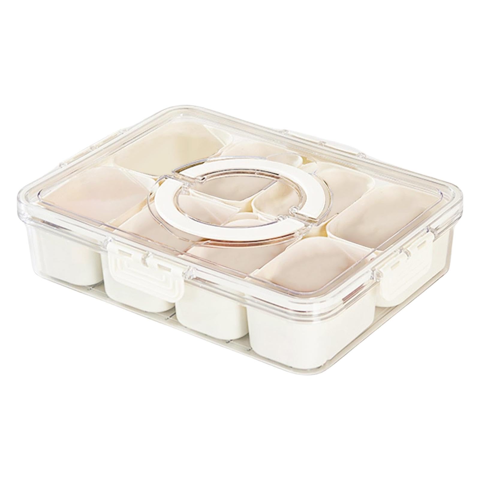 Plateau de collation portable avec couvercle et compartiments pour apéritif