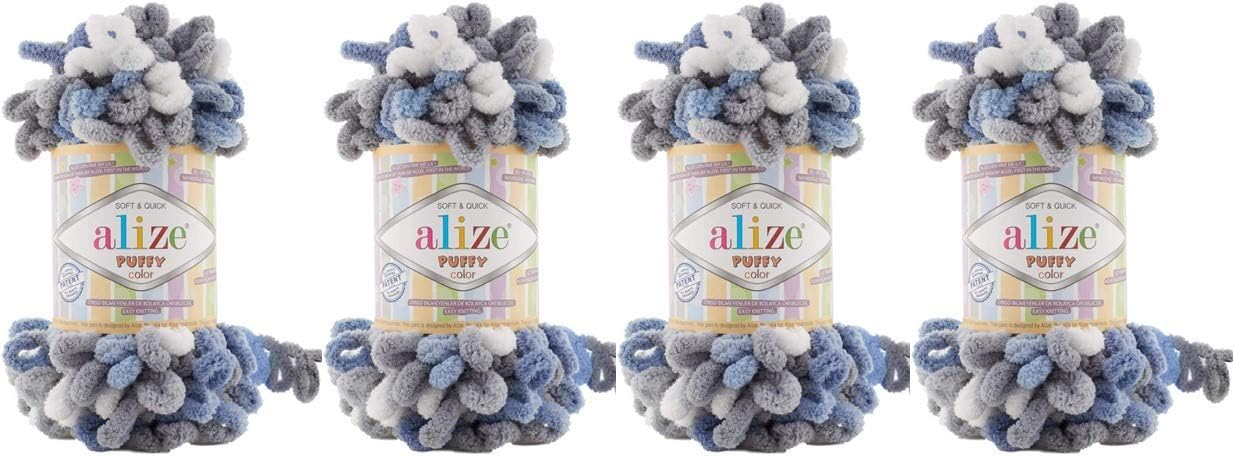 Alize Puffy Fine Color Baby Blanket Small Loop 100% Togo