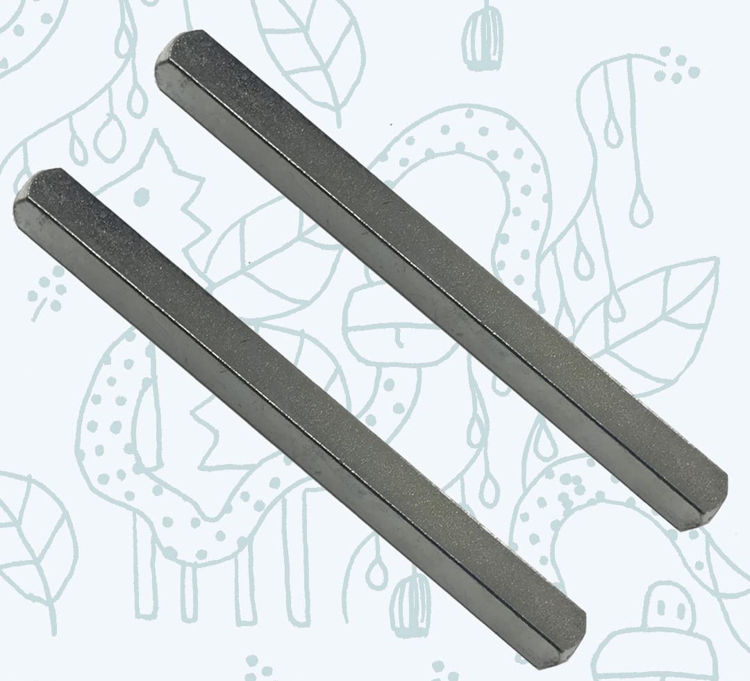 Door Handle Spindle Bar for Windows and Doors Silver Finish, Pack of 2 (8mm x 110mm) - Image 4