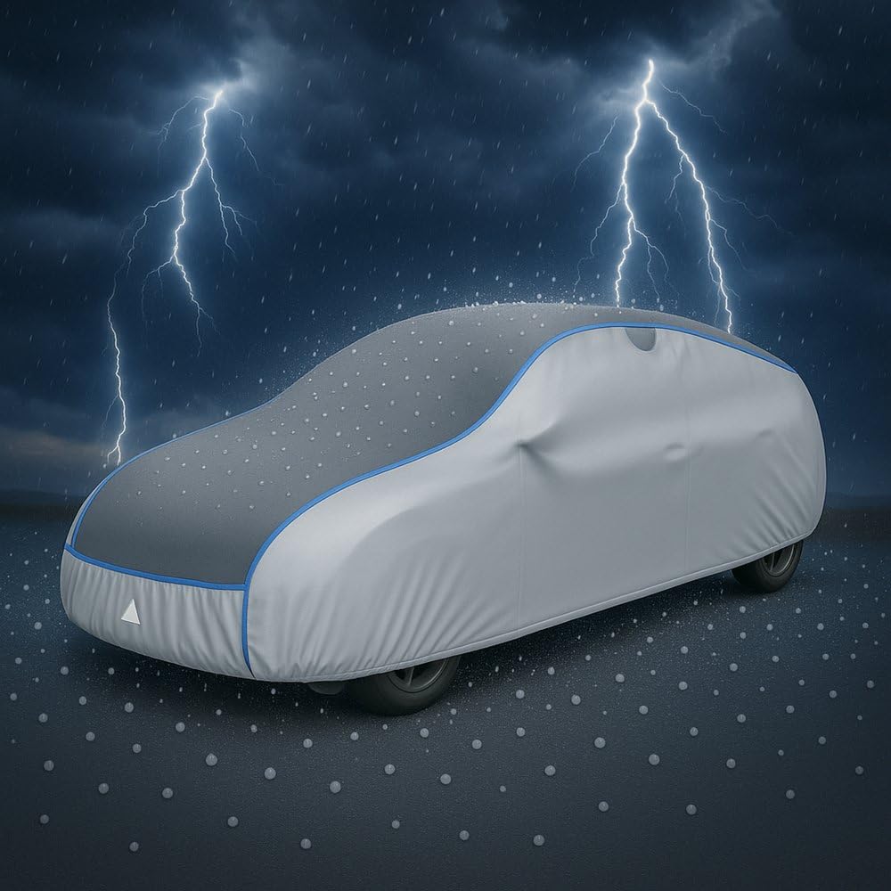 GEV telo antigrandine auto standard xxl– Copertura Impermeabile Antigraffio per Parabrezza, Tetto e Cofano – Protezione da Grandine, Pioggia, Neve e Raggi UV 575 * 120 * 203 cm