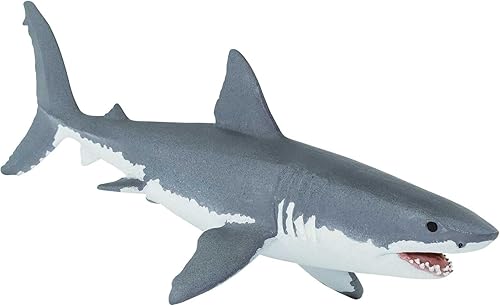 Safari Ltd. Gran figura de tiburón blanco – Figura de modelo realista de 6.25 pulgadas – Juguete educativo para niños, niñas y niños a partir de 3