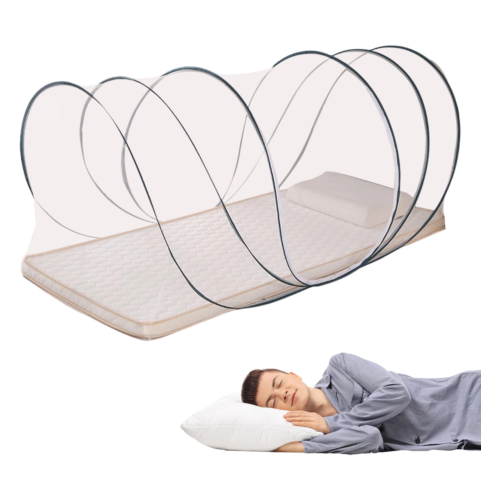 Filet de voyage en maille fine avec tente portable isolante pour camping