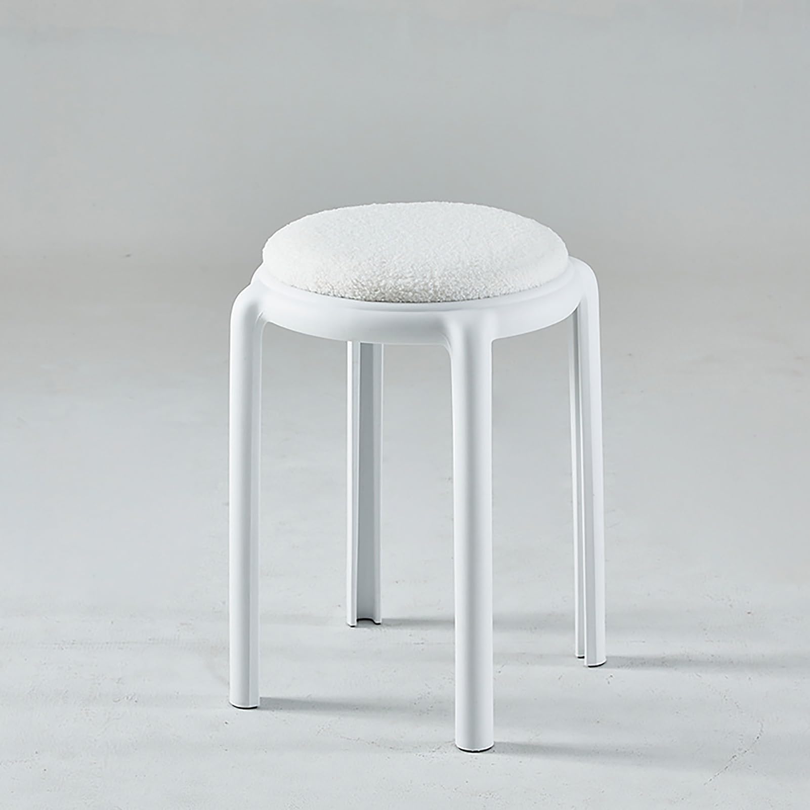 Tabourets empilables en plastique lot de 4 chaises sans dossier E