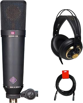 Neumann U 87 Ai MT حزمة ميكروفون مكثف متعدد الحجاب الحاجز متعدد الألوان مع سماعات رأس AKG K240 Studio Pro Stereo وكابل XLR-XLR 20