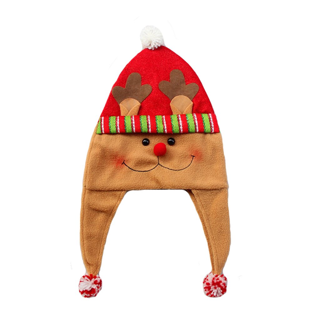 Aiklin Unisex Christmas Hat Reindeer Snowman and Santa Hats