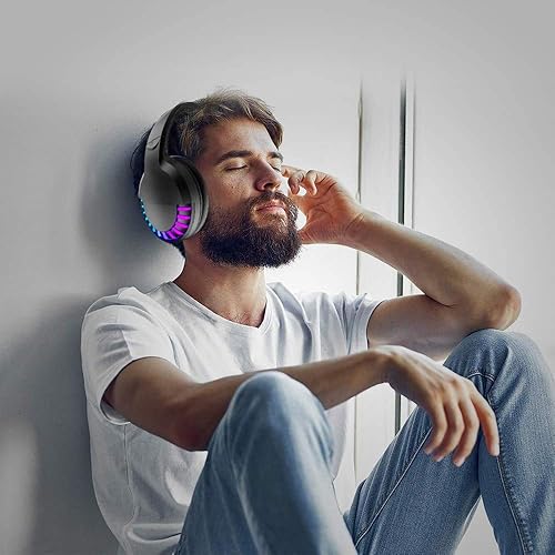 Miniatura 9 de Auriculares inalámbricos Bluetooth con cancelación de ruido, micrófono de sonido estéreo de alta fidelidad, graves profundos, almohadilla de