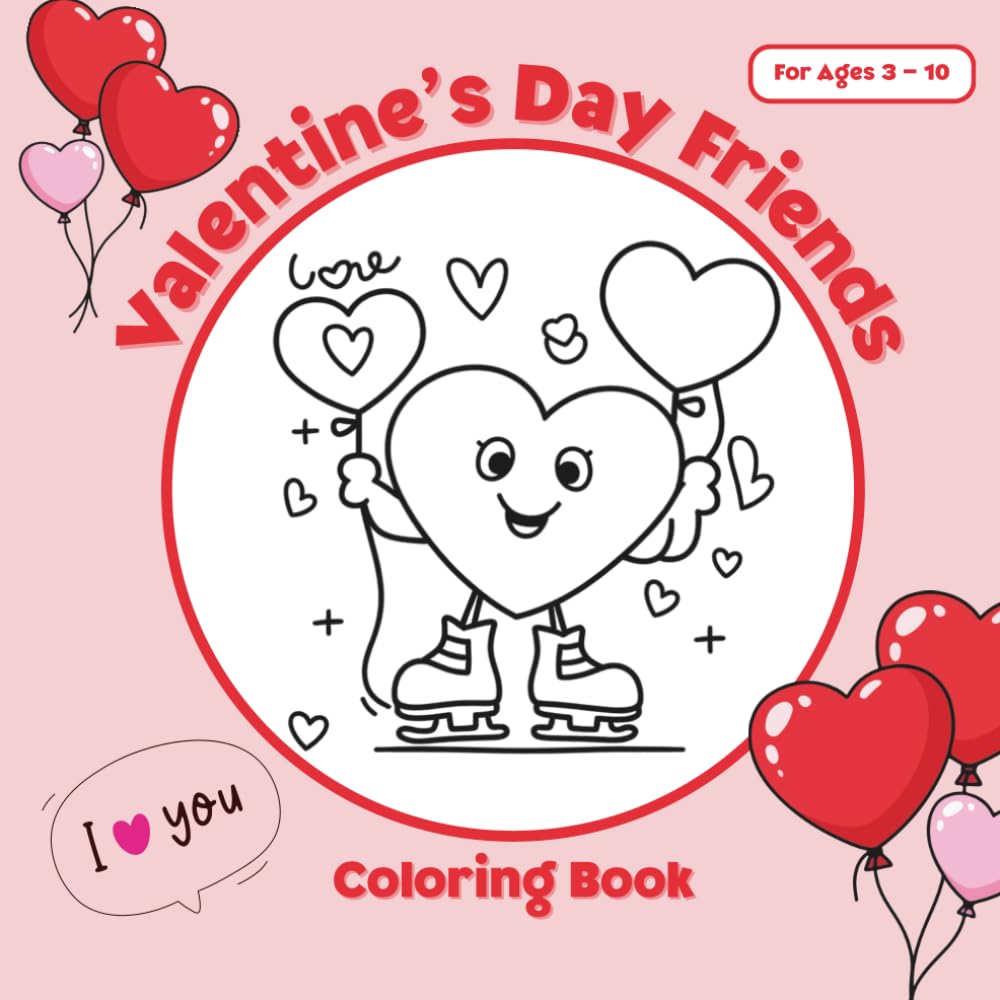 Valentine's Day Friends: Coloring Book