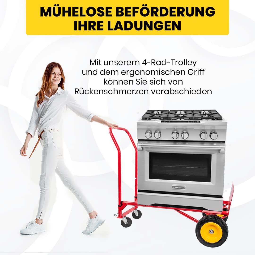 STREND PRO Sackkarre Klappbar 2 in 1 | 350 kg Trolley | Plattformwagen & Handwagen mit Rädern | Transportwagen Klappbar Ideal für Transporte und Einfache Lagerung | Handwagen | Sack Truck