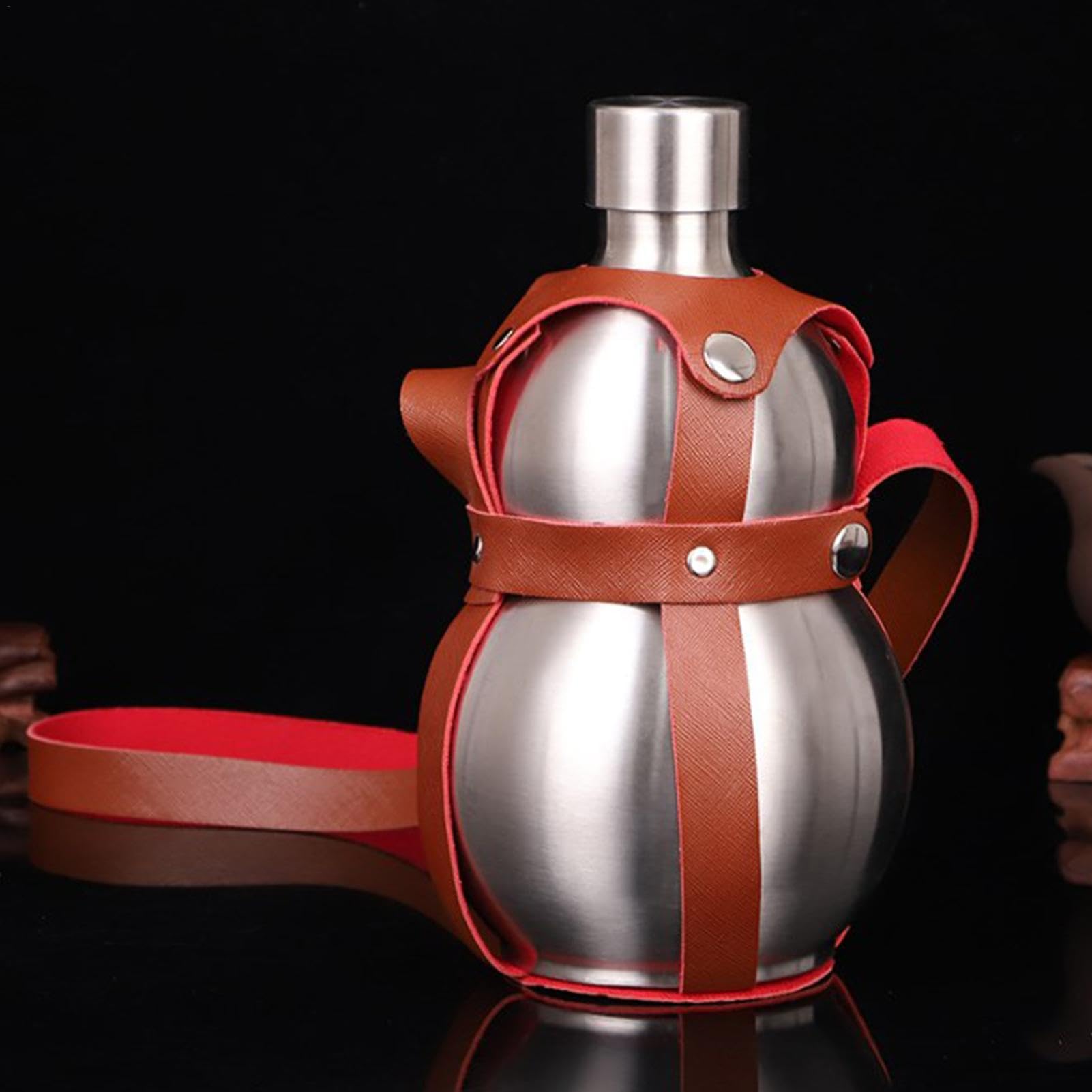 Gourde En Acier Inoxydable | Gourde En Métal De 1,5 L Avec Sangle De