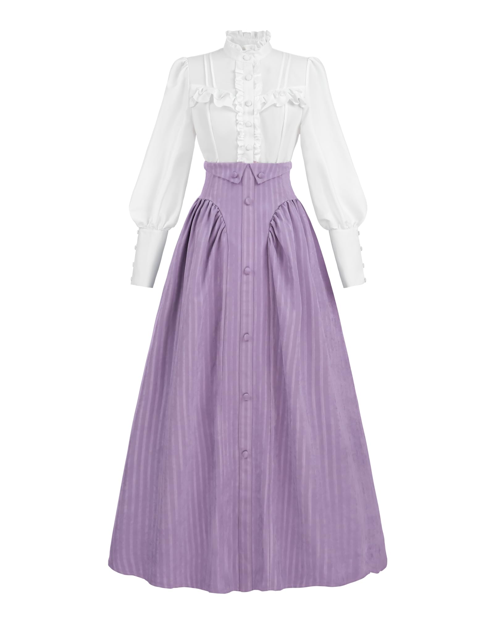 Vêtements médiévaux pour femme - Robe victorienne - Costume de la Renaissance - Costume de carnaval - Chemisier et jupe non inclus