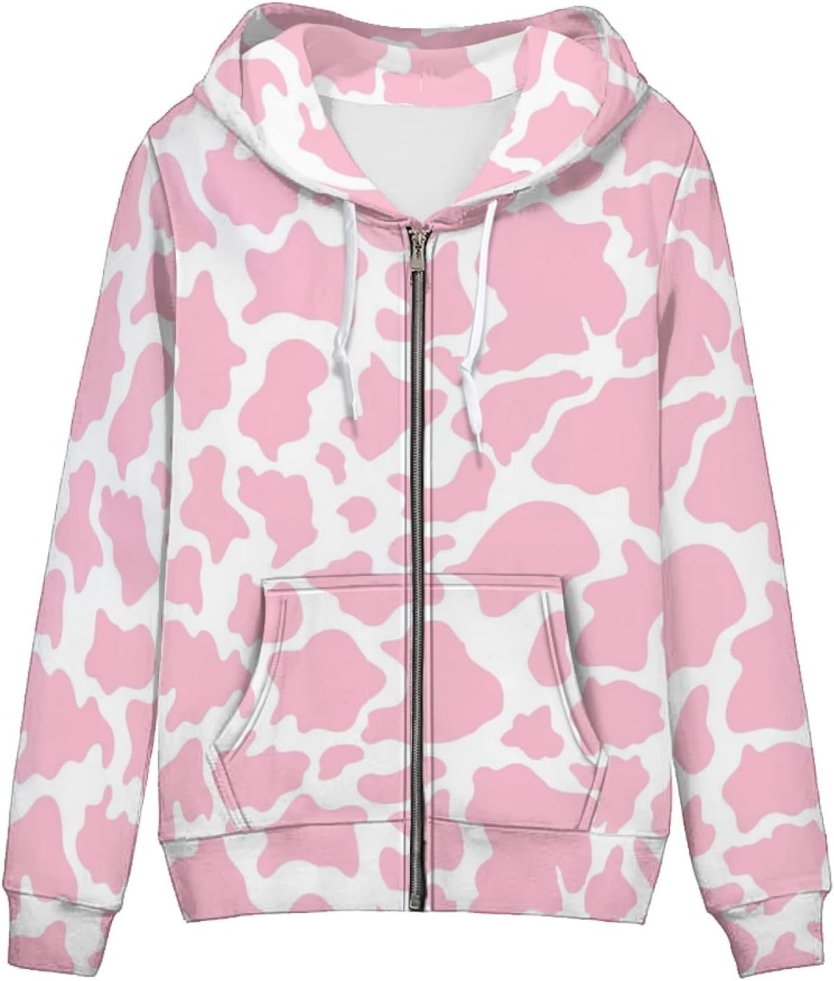 FUSURIRE Women's Lightweight Zip-Up Hoodie Loose Pockets-Fit Casual Sportswear Jacket for Spring & Autumn Classic Regular