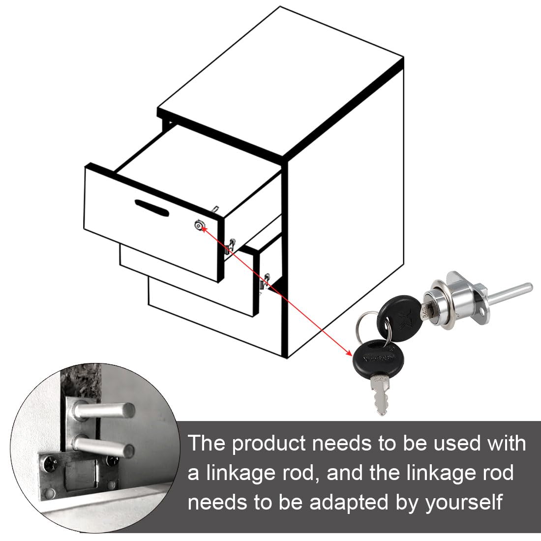 7KC37D14DS3626 Storeroom Cylindrical Lock – 2-3/4" Backset, Satin Chrome Finish