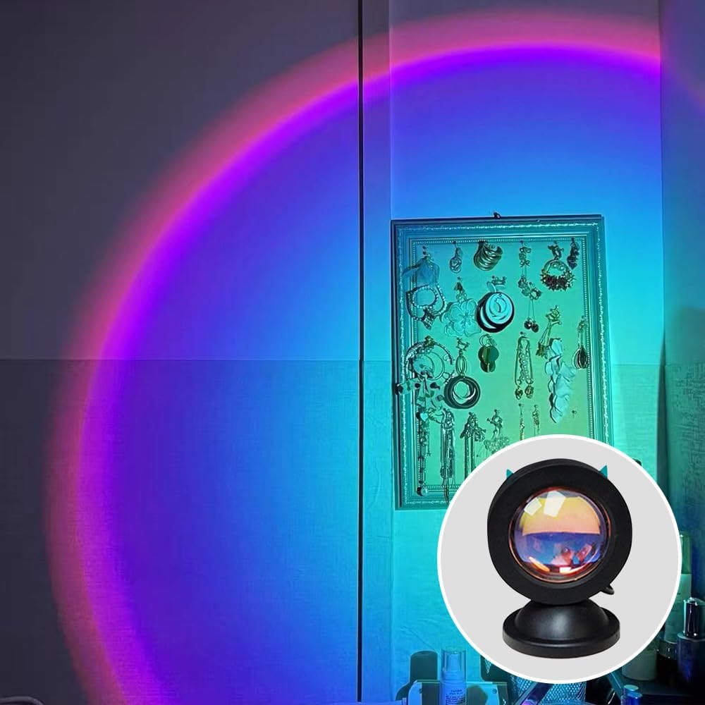 Rainbow Projector Ambient Light - 1 Pack, Party/Bedroom Decoration Projector Lamp