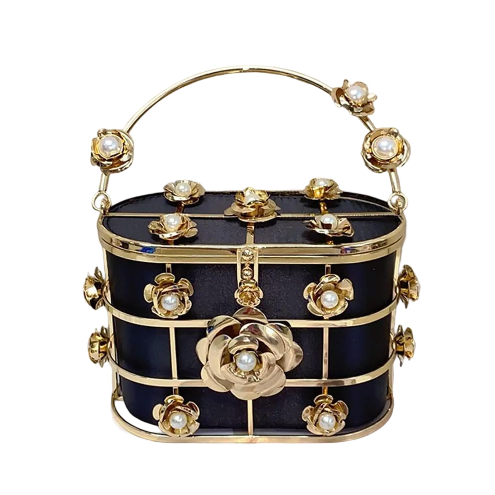 Sac seau de soirée avec perles fleurs pour ne plus manquer de place