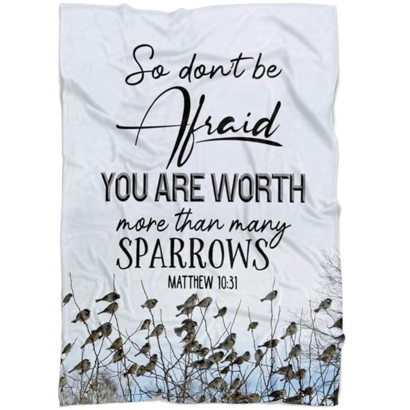 So Don’t Be Afraid Matthew 1031 Christian Blanket, Prayer