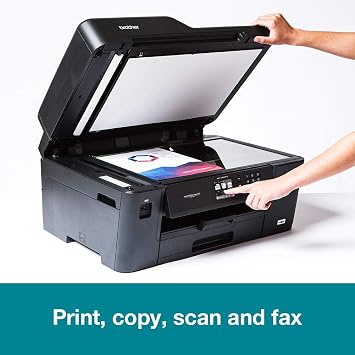Brother MFC-J6530DW Colour Inkjet Printer - All-in-One, Wireless/USB 2.0/Network, Printer/Scanner/Copier/Fax Machine, 2 Sided Printing, A3 Printer, Business Printer, UK Plug