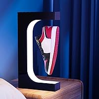 Vista 3 de DuliCube Levitating Shoe Display Floating Shelf Magnetic Sneaker Stand with LED Light Rotating Acrylic Holder for Advertising Exhibition Show in