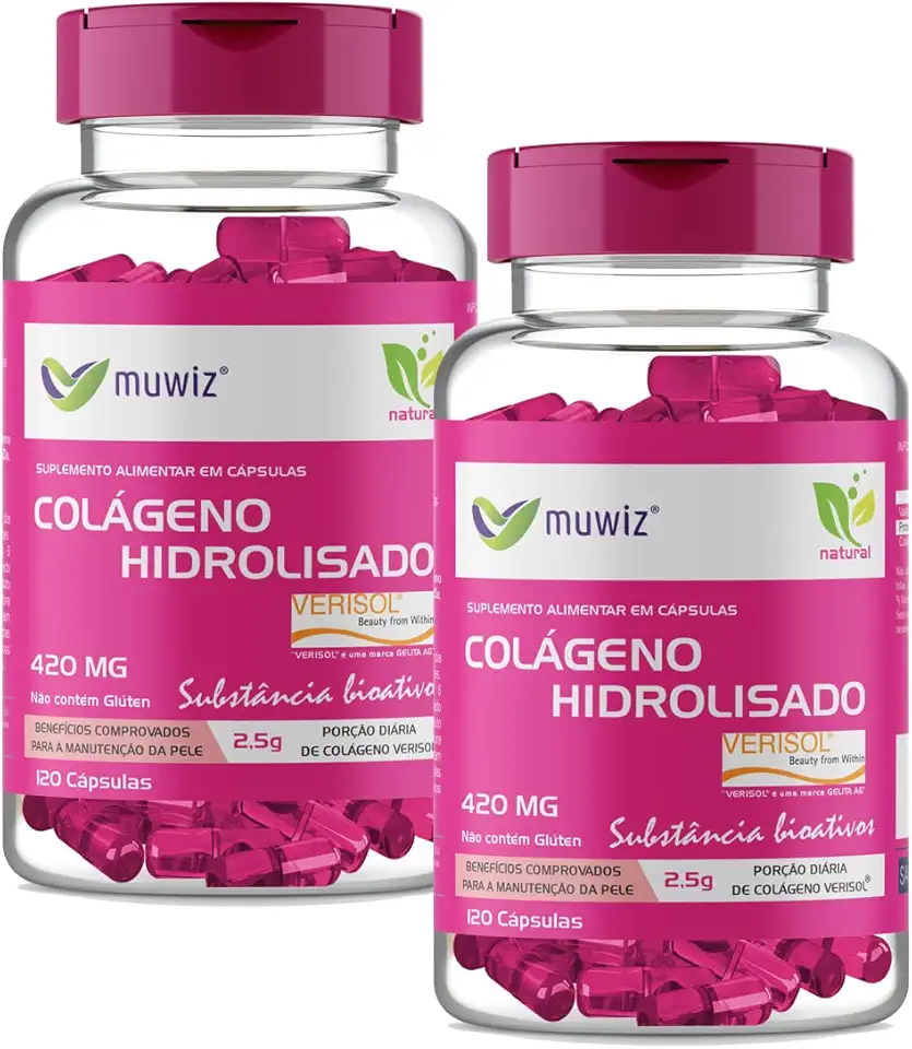 Colágeno Hidrolisado Verisol 420 mg 120 Cápsulas -2 Frascos