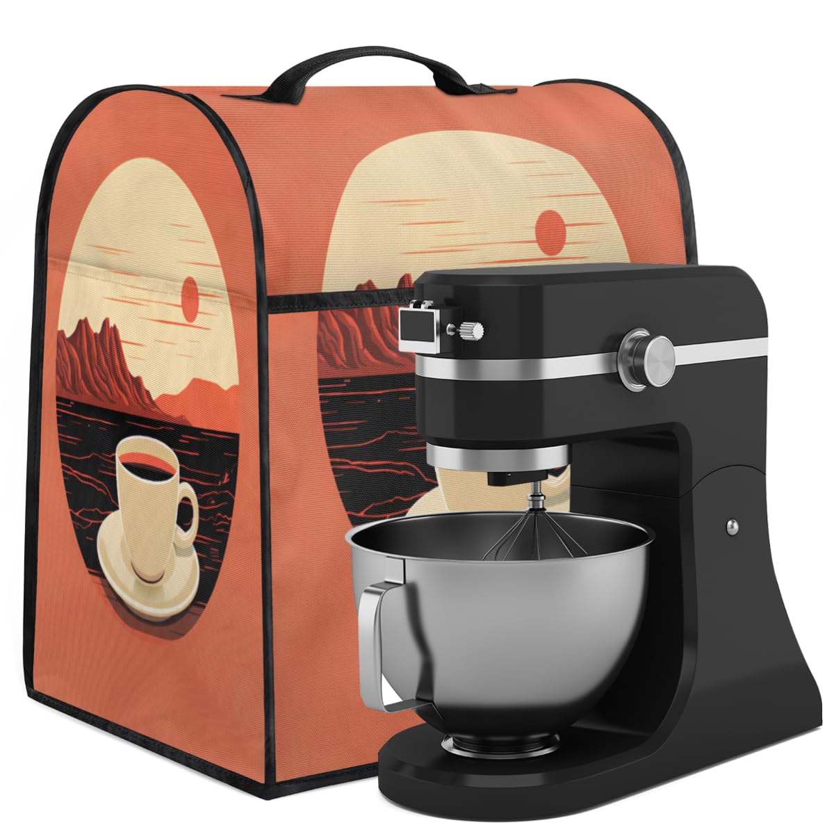 Coffee Maker Cover Coffee Kitchen Appliance Covers Small Appliance Covers Blender Cover Juicer Cover Dust Covers for Kitchen Appliances with Top Handle and Pockets,Washable,C111