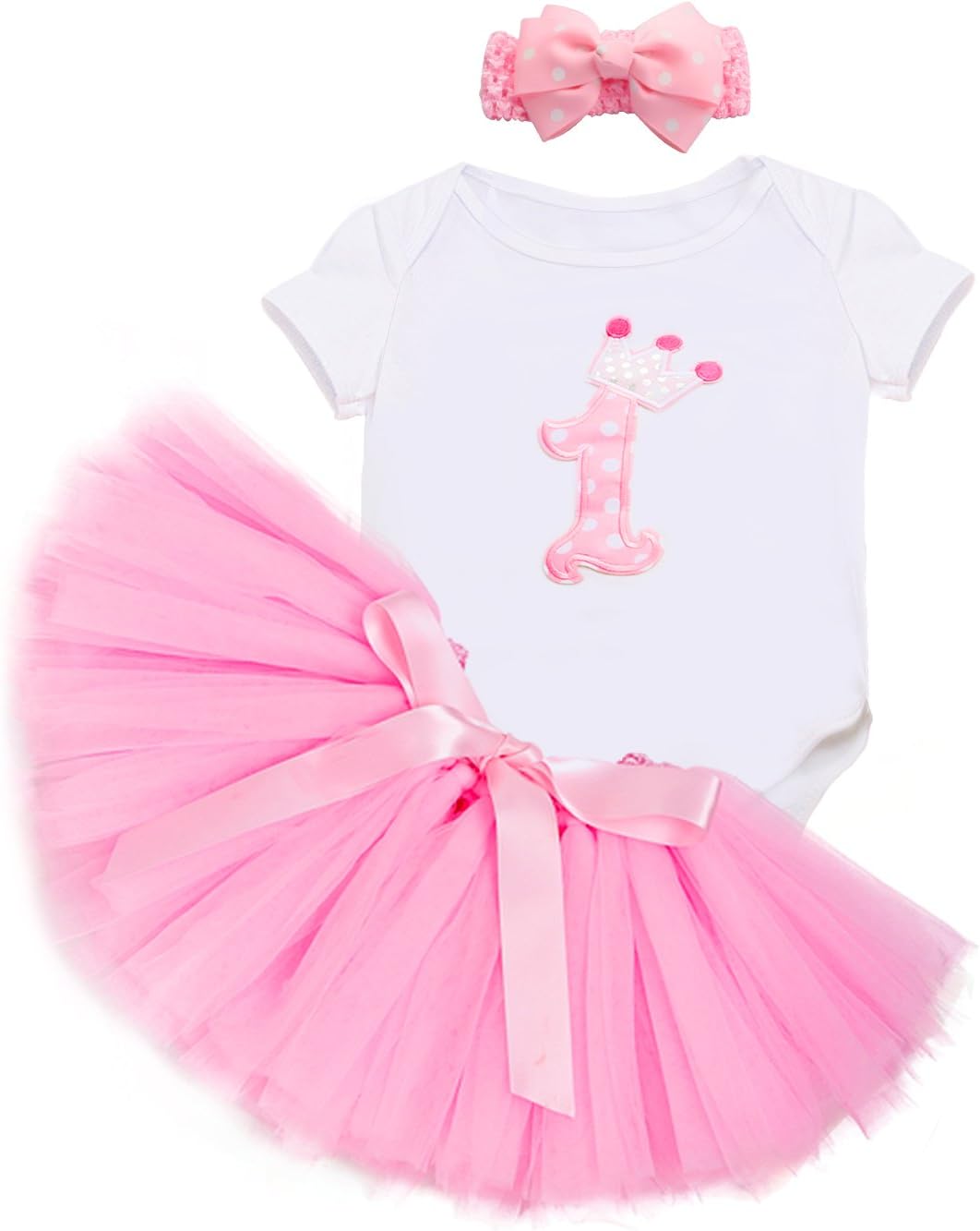 ACBAGI 1st Birthday Outfit Girl Party Dress for Baby Girls Birthday Party