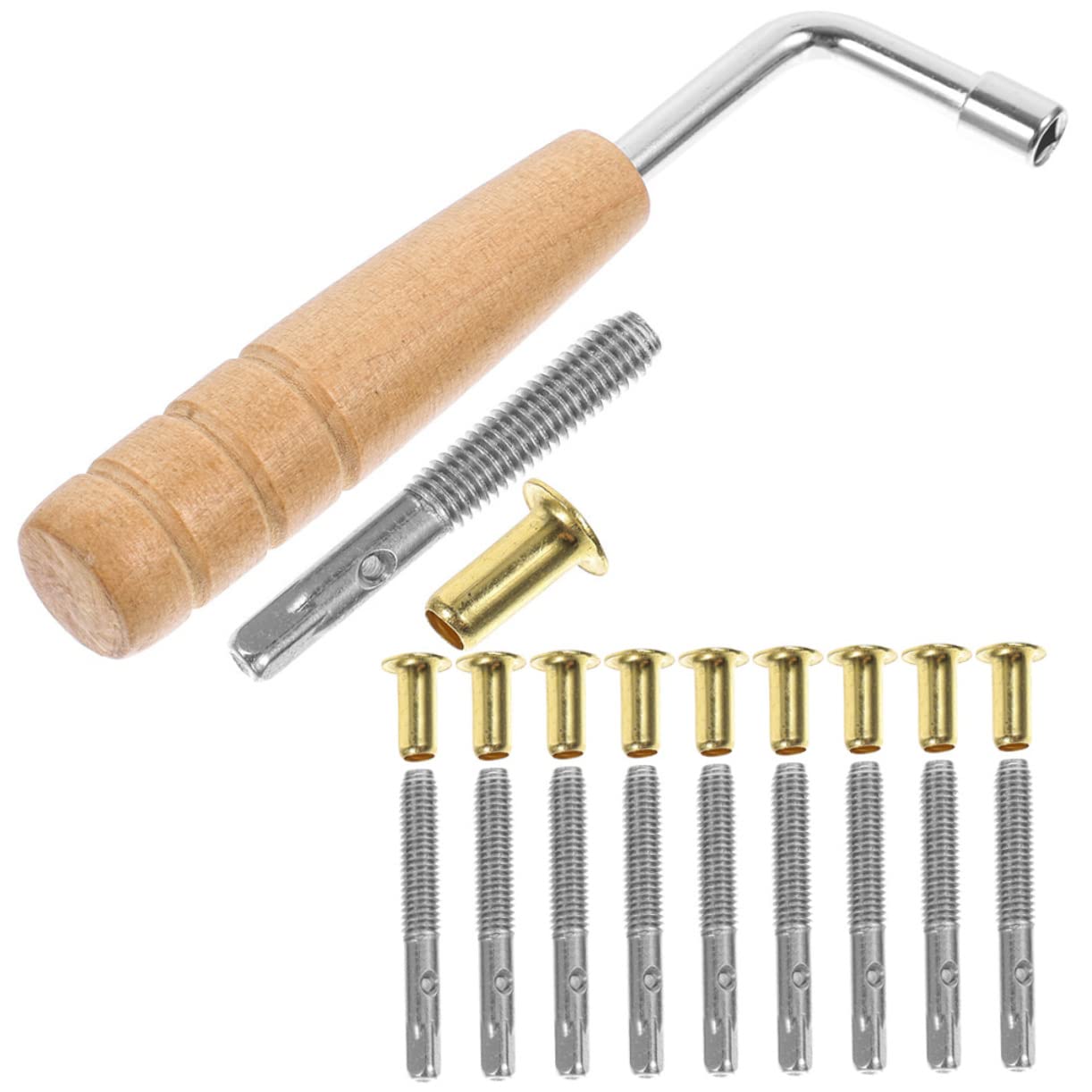 ULDIGI Musical Instrument Supply Harp Tuning Pin Set Tuners Tuning Wrench for Lyre Harps