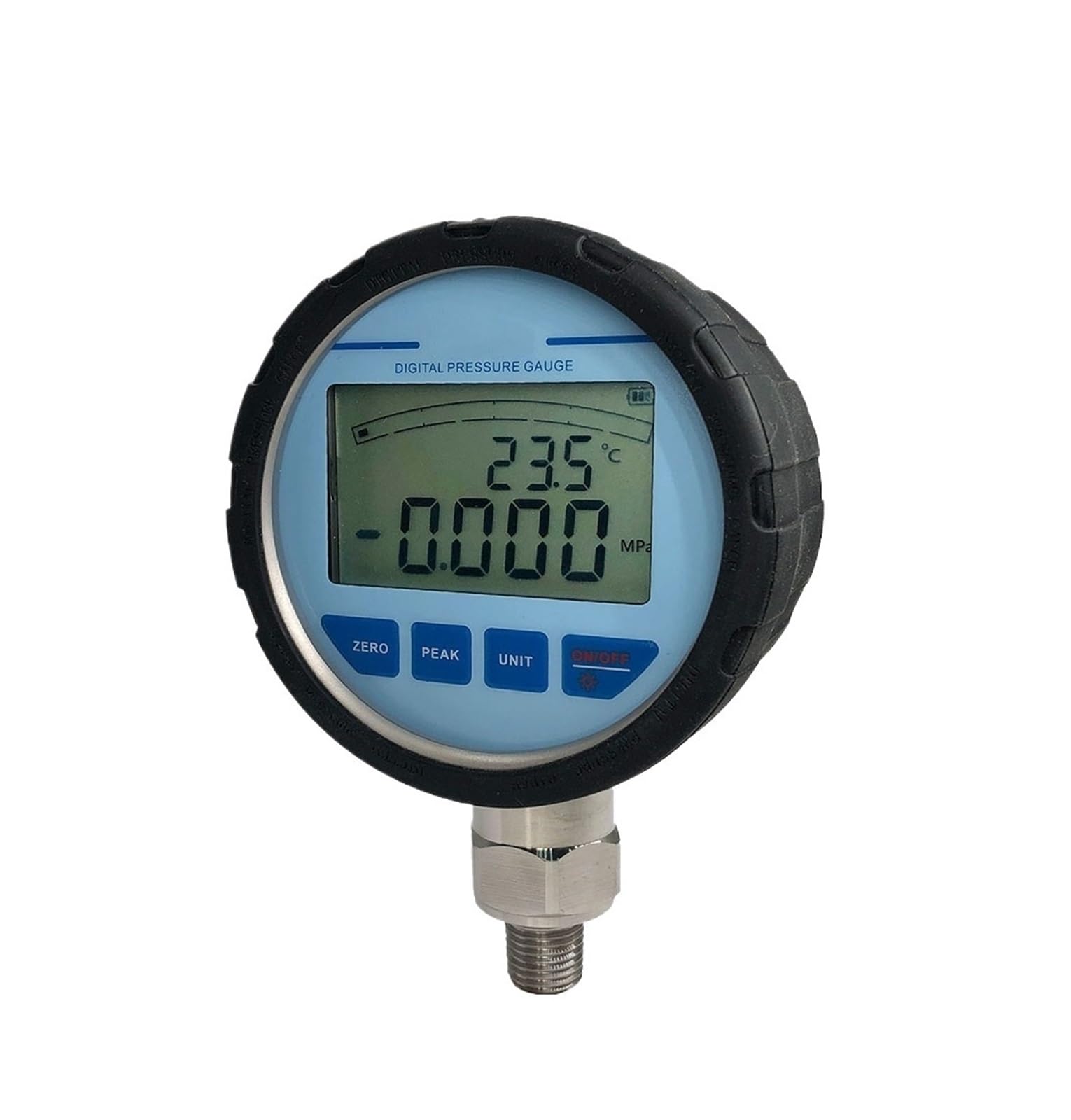 Druckmessgerät Genauigkeit 0,5%FS Membran 316L LCD Edelstahl Manometer Druckmanometer(0-40MPa)