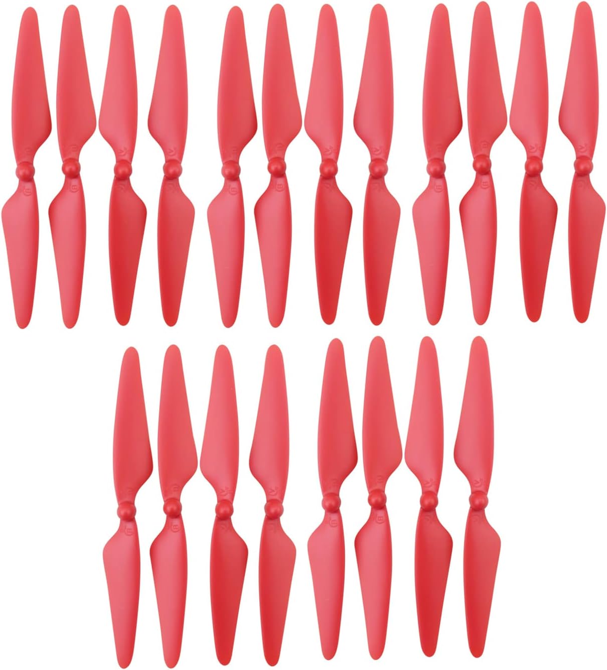 Fytoo 20PCS Propeller for MJX Bugs 3 PRO B3 PRO HS700 brushless Four-axis Aircraft Blade Spare Parts Drone Propeller (Red)