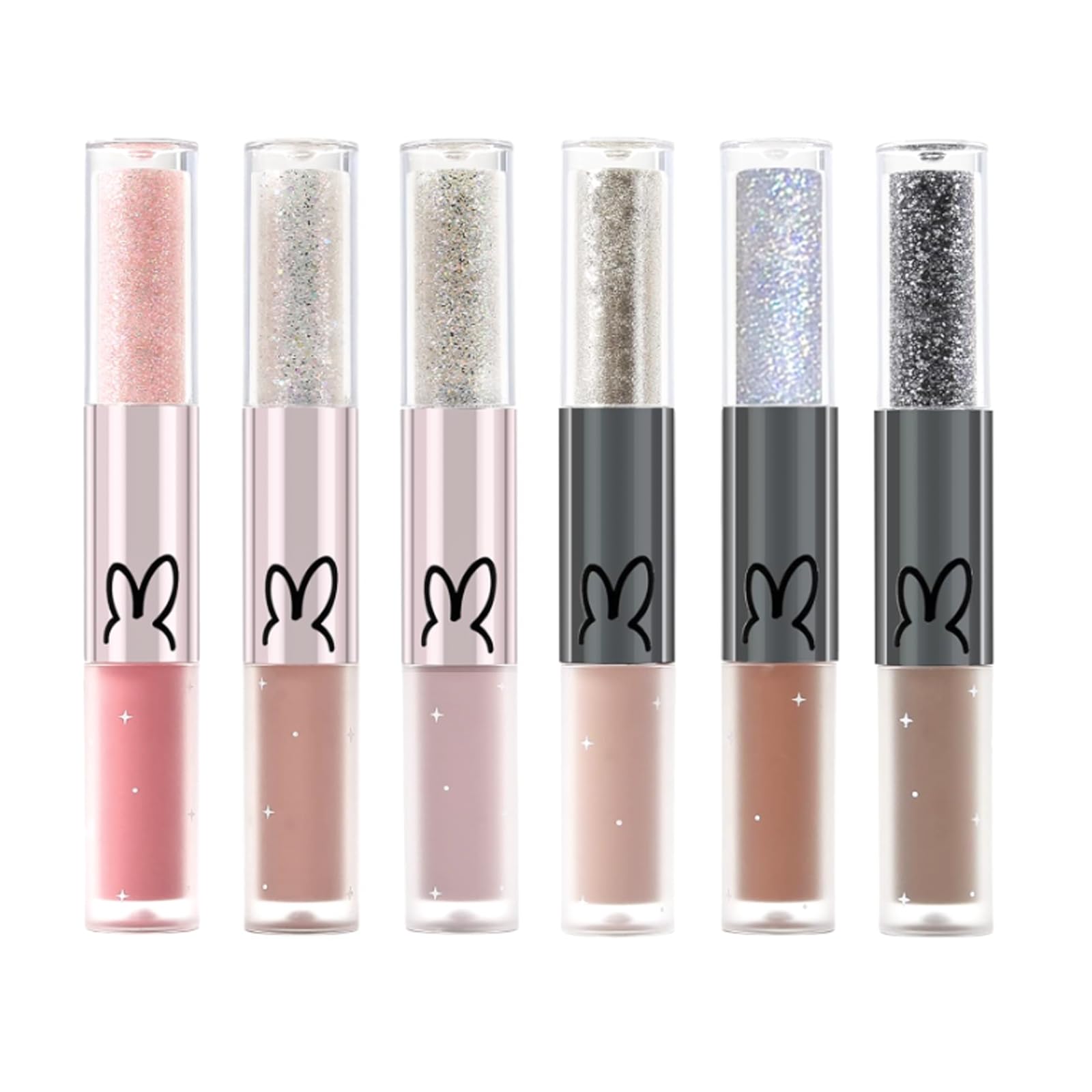 INNAL 6 Piezas Sombra de Ojos Líquida, Sombras De Ojos Brillantes Sombras de Ojos Líquida Brillante Sombras Glitter para Ojos Larga Duración Sombra Ojos Purpurina Waterproof, 12 Colors