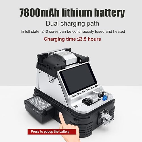 Miniatura 3 de AI-10 Fusion Splicer Fibra Óptica con Cuchilla de Fibra Eléctrica OPM VFL 4ª Generación Línea Troncal Kit de empalme de fusión de fibra 6s y