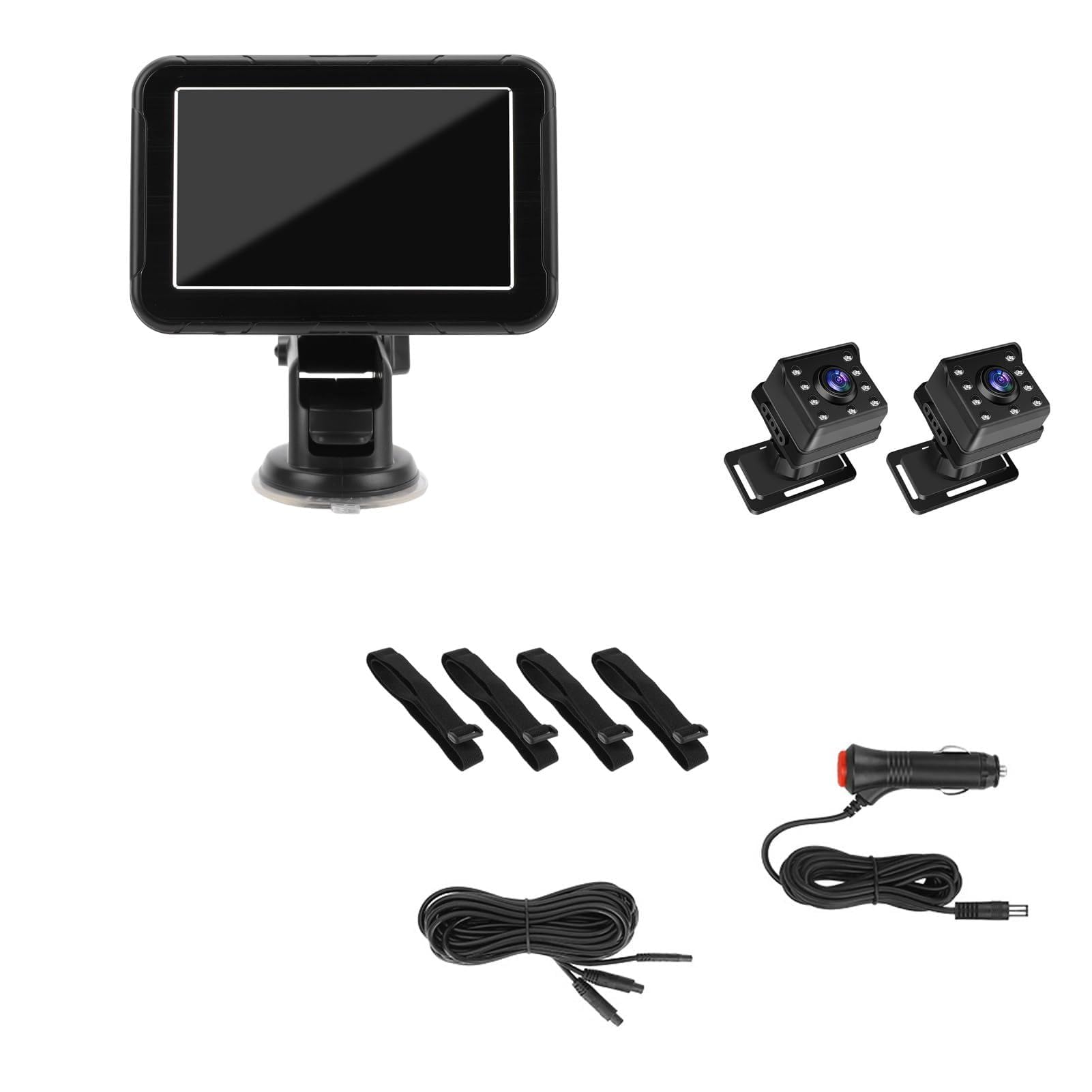 Kavolet Kamera Samochodowa dla Niemowląt z podwójną kamerą 1080P, Wyraźnym Obrazem w Nocy, Zwiększonym Bezpieczeństwem, Obrotem o 360°, Szerokim Kątem Widzenia Zapewniającym Bezstresowe Rodzinne
