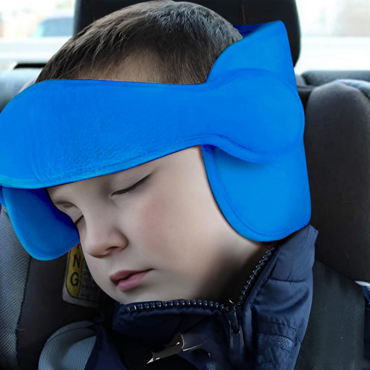 Toddle Car Seat Head Support Band Strap Child Baby Sleep Nap Head Neck Holder Pillow Support Safety Soft Car Seat Neck Relief Adjustable Belt Protection Kids Sleep Solution Gifts