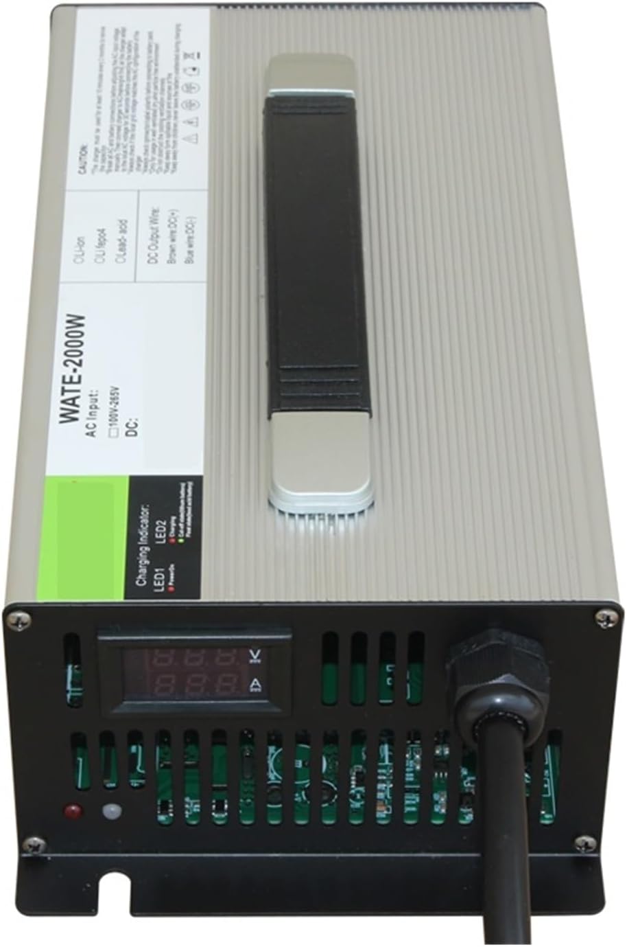 Charger Aluminum Lithium Ion Battery 50.4V 20A Intelligent Charger Suitable for 12S 48V P+F+C 44.4V Lithium-ion Battery high Current L+C+D Display Electric Motorcycle(Tinned 25mm,U.K)