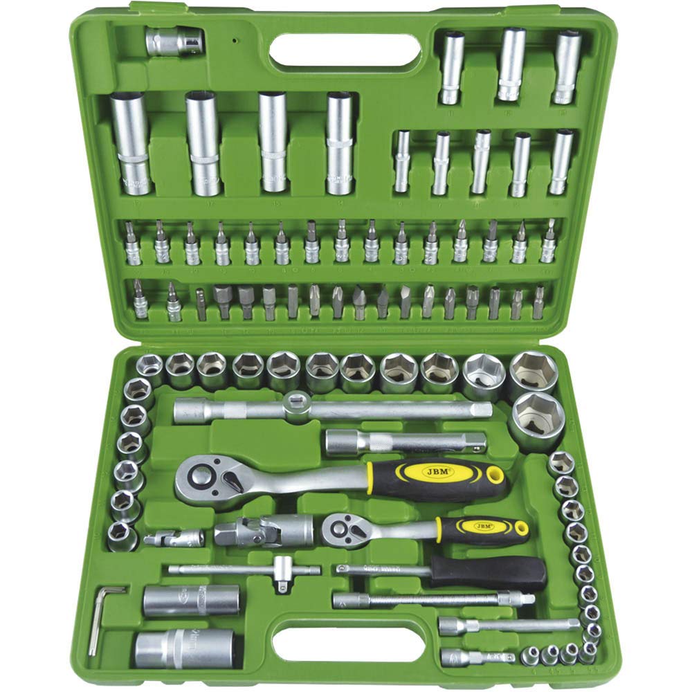 JBM 50437 - Pack de 94 piezas con vasos hexagonales en estuche (cincado) color verde