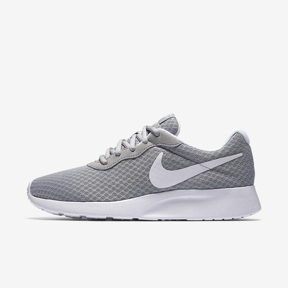 Nike Womens Tanjun Sneaker 36.5 EU WOLF GREY/WHITE