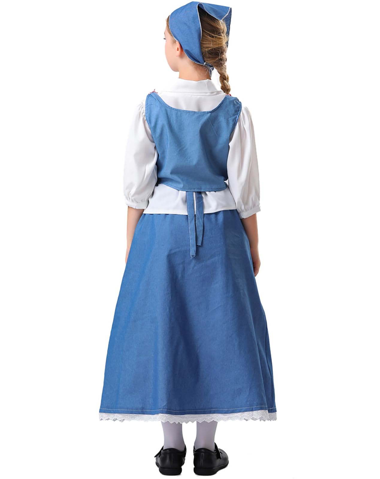 Amazon.co.jp: ベル 町娘 衣装 子供 女の子 可愛い ベル町娘コスプレ 