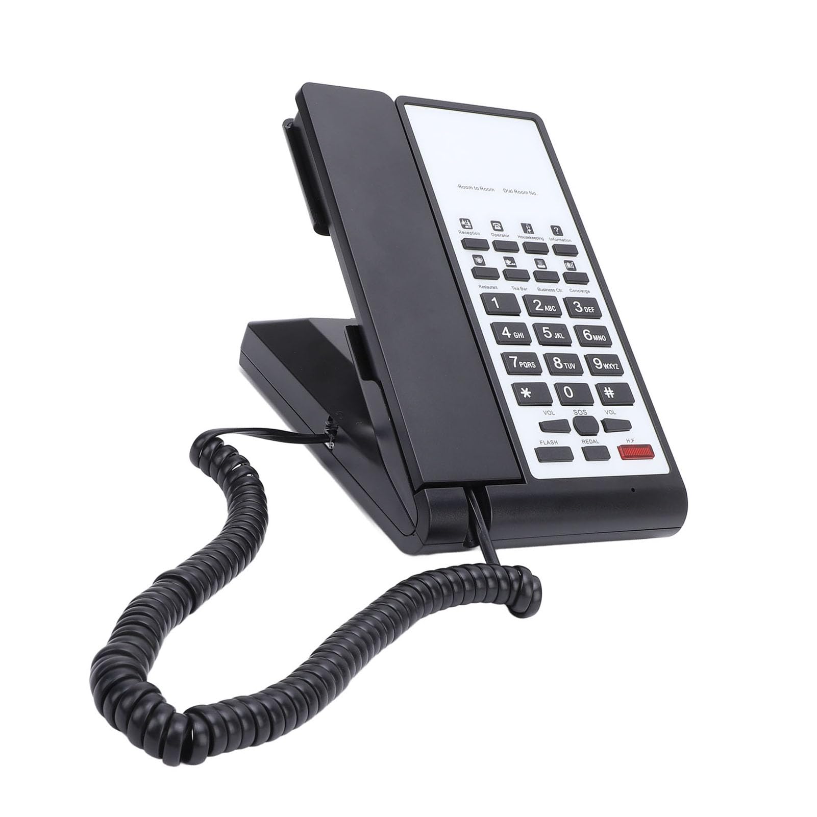 Telefono Fisso con Filo Controllo Volume Voce Chiara Chiamate in Vivavoce per Casa Hotel Banca Ufficio Bianco 1 Set