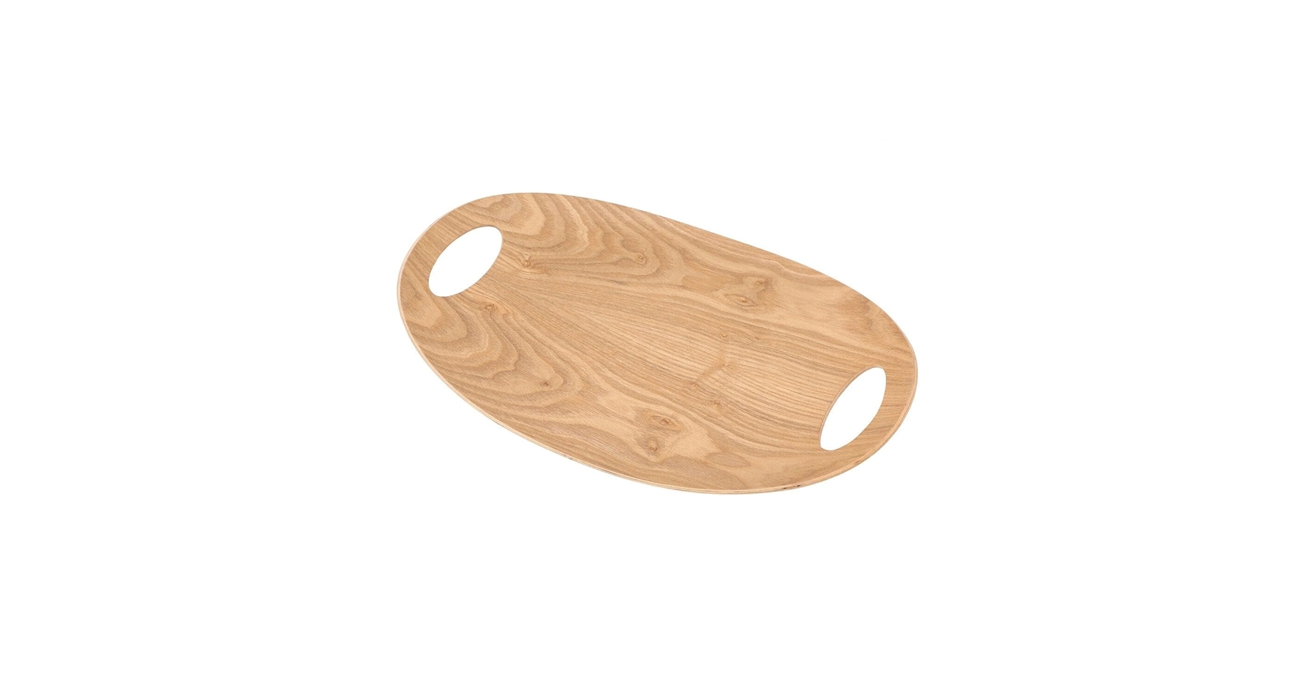 新品未開封　ニトリ 木製オーバル型すべりにくいトレイ 取っ手付き　12枚セット 取っ手付きオーバル型 すべりにくい木製トレー(ナチュラル